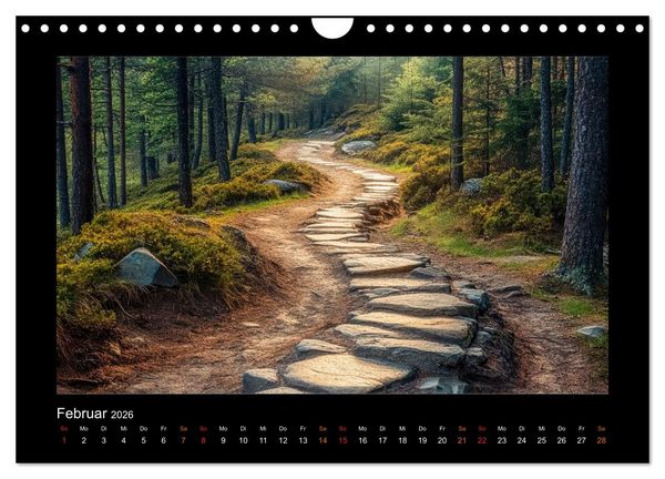 Produktbild: Geheimnisvolle Wege (Wandkalender 2026 DIN A4 quer), CALVENDO Monatskalender