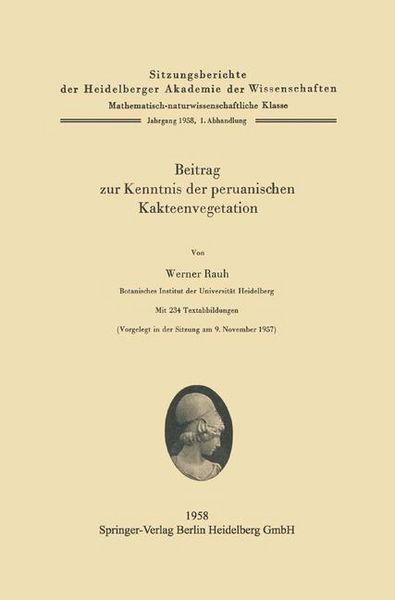 Produktbild: Beitrag zur Kenntnis der peruanischen Kakteenvegetation