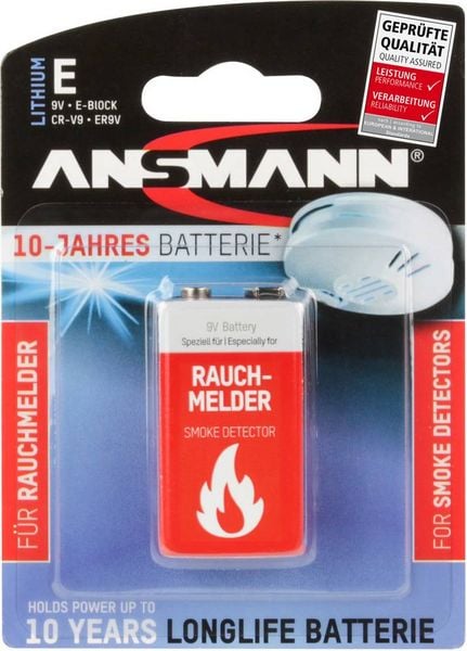 Produktbild: Ansmann E-Block 9V Block-Batterie Lithium 9V 1St.