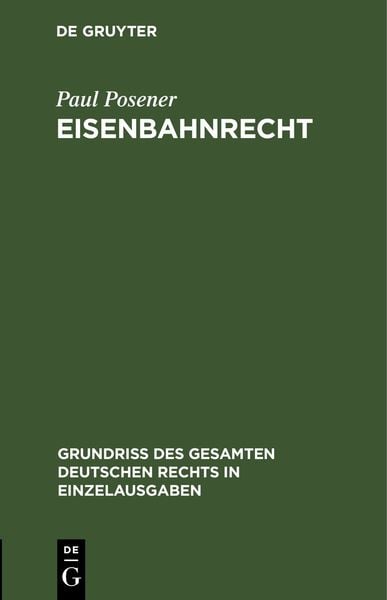 Produktbild: Eisenbahnrecht