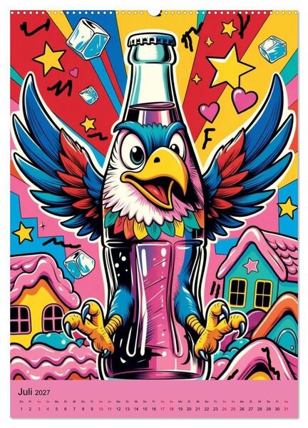 Produktbild: Poppige Cola-Flaschen (Wandkalender 2027 DIN A2 hoch), CALVENDO Monatskalender