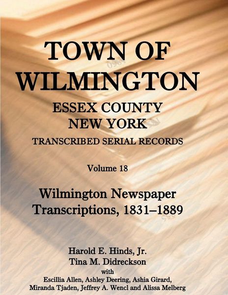 Produktbild: Town of Wilmington, Essex County, New York, Transcribed Serial Records, Volume 18