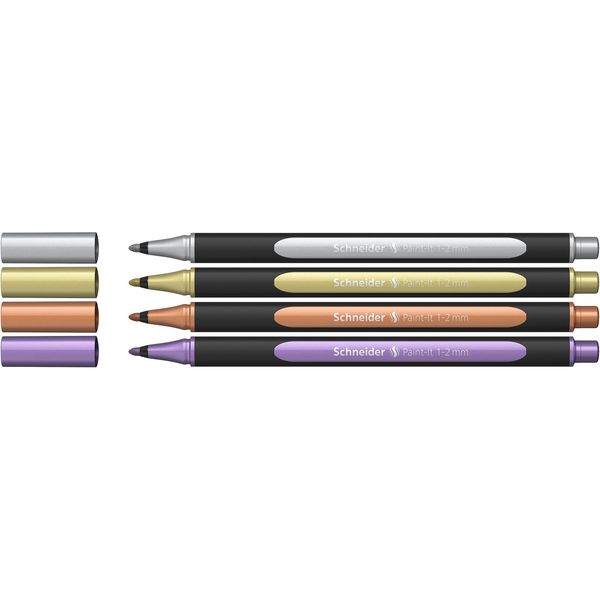 Produktbild: Schneider Metallicliner 020 Paint-It 1-2 mm, 4er Set