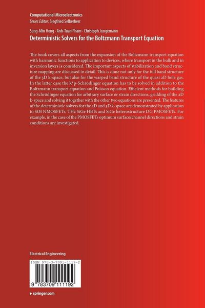 Produktbild: Deterministic Solvers for the Boltzmann Transport Equation