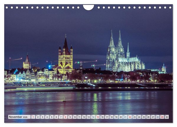 Produktbild: K&ouml;lsche Impressionen bei Tag und Nacht (Wandkalender 2026 DIN A4 quer), CALVENDO Monatskalender