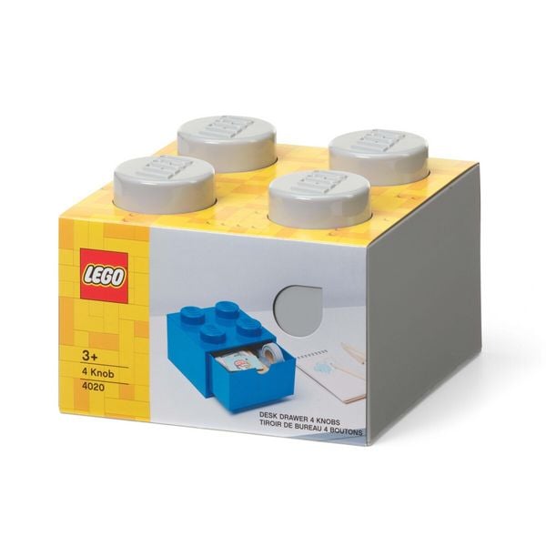 Produktbild: LEGO&reg; Schubladenelement 4 Noppen Grau