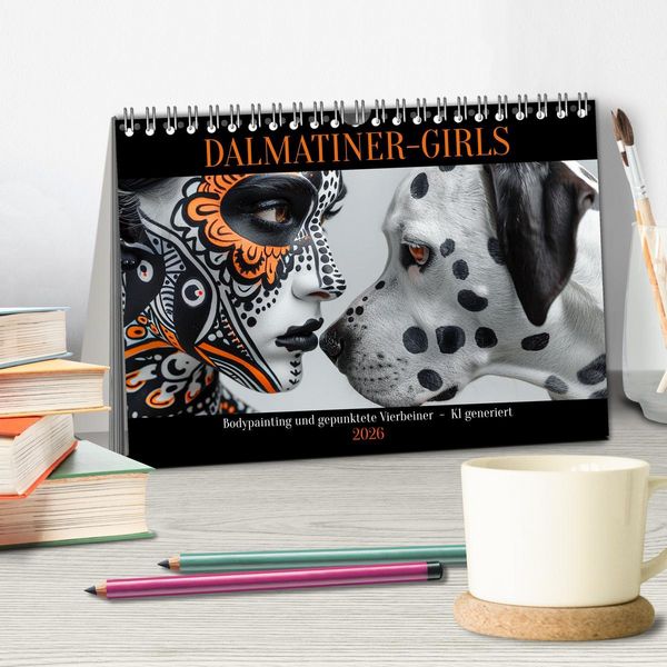Produktbild: Dalmatinergirls (Tischkalender 2026 DIN A5 quer), CALVENDO Monatskalender