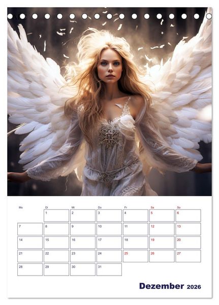 Produktbild: Die reine Sch&ouml;nheit der Engel (Tischkalender 2026 DIN A5 hoch), CALVENDO Monatskalender