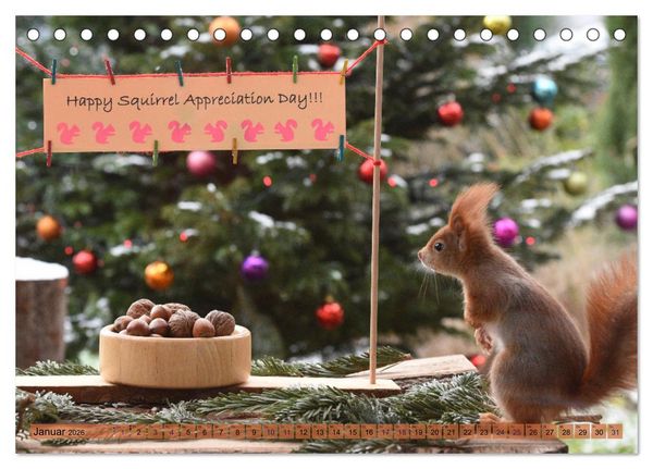 Produktbild: Neuer Spa&szlig; mit Eichh&ouml;rnchen-Kindern (Tischkalender 2026 DIN A5 quer), CALVENDO Monatskalender