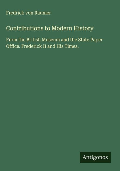 Produktbild: Contributions to Modern History