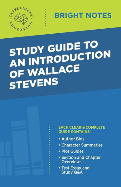 Produktbild: Study Guide to an Introduction of Wallace Stevens