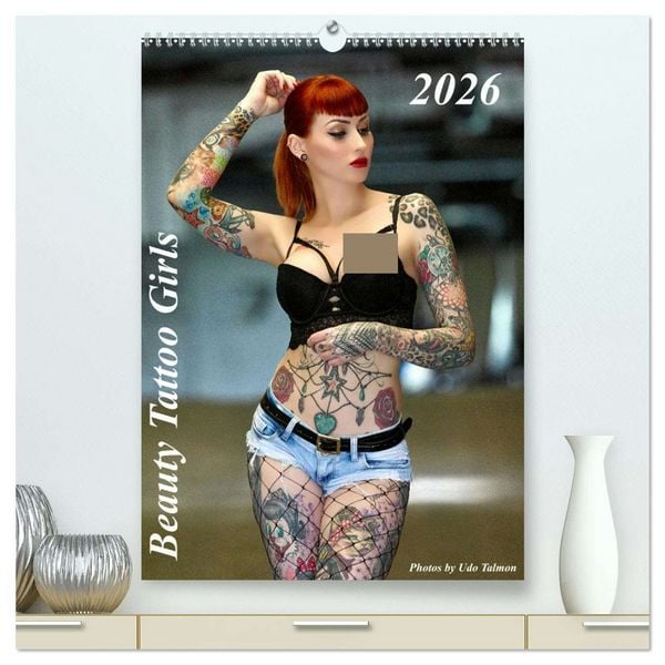 Produktbild: Beauty Tattoo Girls 2026 (hochwertiger Premium Wandkalender 2026 DIN A2 hoch), Kunstdruck in Hochglanz