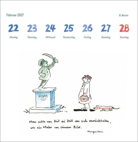 Produktbild: Helme Heine: Philosophisches Premium-Postkartenkalender 2027