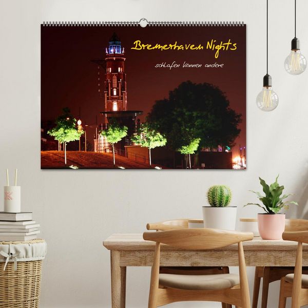 Produktbild: Bremerhaven Nights (Wandkalender 2026 DIN A2 quer), CALVENDO Monatskalender