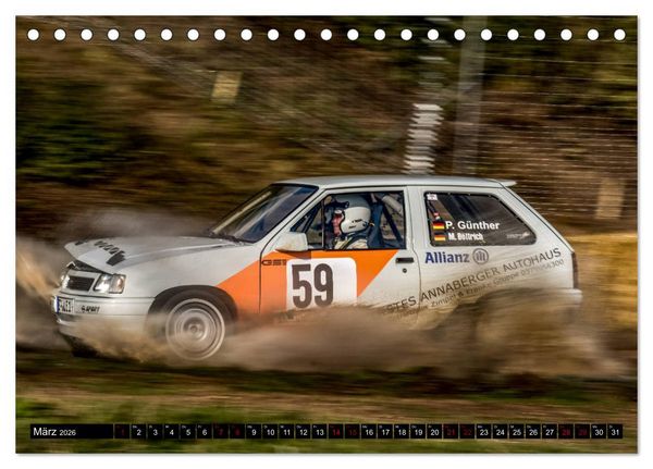 Produktbild: SCHNELL! AUTHENTISCH! MITTENDRIN! - RALLYE! (Tischkalender 2026 DIN A5 quer), CALVENDO Monatskalender