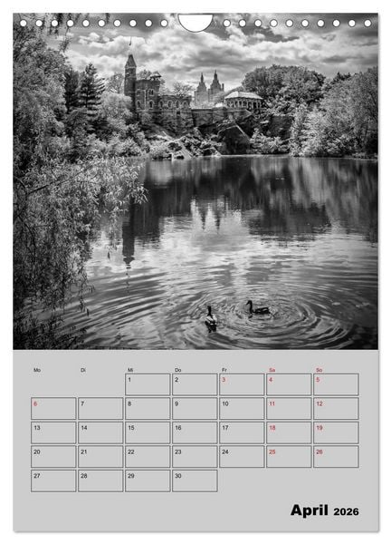 Produktbild: NEW YORK CITY Monochrome Stadtansichten (Wandkalender 2026 DIN A4 hoch), CALVENDO Monatskalender