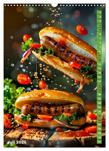 Produktbild: Leckeres Fast Food (Wandkalender 2026 DIN A3 hoch), CALVENDO Monatskalender