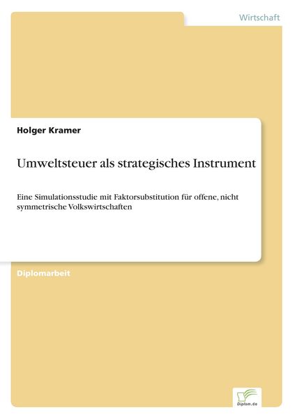 Produktbild: Umweltsteuer als strategisches Instrument