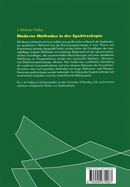 Produktbild: Moderne Methoden in der Spektroskopie