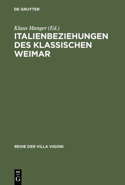 Produktbild: Italienbeziehungen des klassischen Weimar