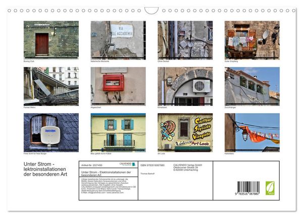 Produktbild: Unter Strom - Elektroinstallationen der besonderen Art (Wandkalender 2026 DIN A3 quer), CALVENDO Monatskalender