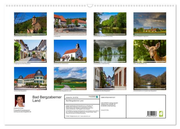 Produktbild: Bad Bergzaberner Land (Wandkalender 2026 DIN A2 quer), CALVENDO Monatskalender