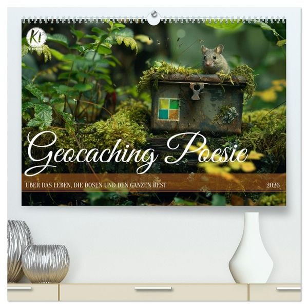 Produktbild: Geocaching Poesie (hochwertiger Premium Wandkalender 2026 DIN A2 quer), Kunstdruck in Hochglanz
