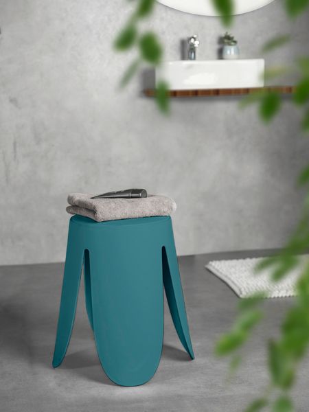 Produktbild: Badhocker Mod. Comiso Petrol matt, belastbar bis 180 kg