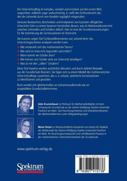Produktbild: Der Alltag im Mathematikunterricht