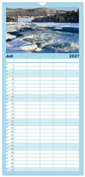 Produktbild: Familienplaner 2027 - Lulea - Wintertraum in Schwedisch Lappland mit 5 Spalten (Wandkalender, 21 x 45 cm) CALVENDO