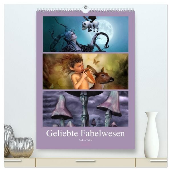 Produktbild: Geliebte Fabelwesen (hochwertiger Premium Wandkalender 2026 DIN A2 hoch), Kunstdruck in Hochglanz