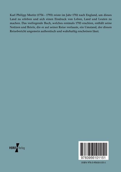 Produktbild: Reisen eines Deutschen in England im Jahre 1782