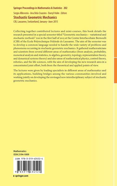 Produktbild: Stochastic Geometric Mechanics