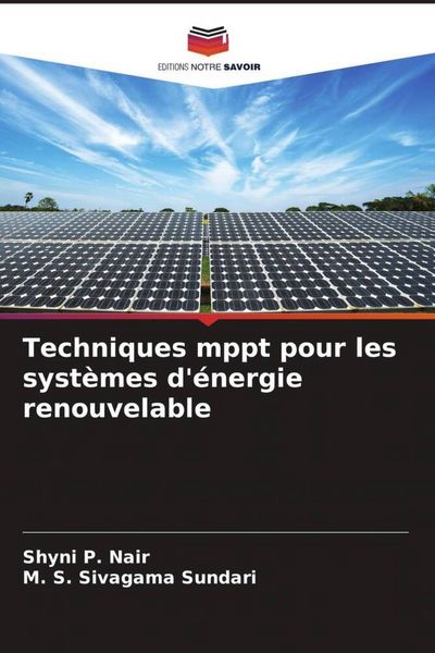 Produktbild: Techniques mppt pour les syst&egrave;mes d'&eacute;nergie renouvelable