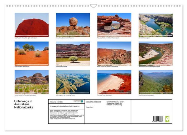 Produktbild: Unterwegs in Australiens Nationalparks (Wandkalender 2026 DIN A2 quer), CALVENDO Monatskalender