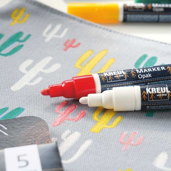 Produktbild: KREUL Textil Marker Opak medium 5er Set