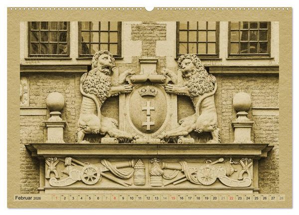 Produktbild: Danzig &ndash; Ein Kalender im Zeitungsstil (hochwertiger Premium Wandkalender 2026 DIN A2 quer), Kunstdruck in Hochglanz