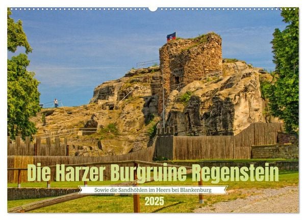 Die Harzer Burgruine Regenstein – Sowie die Sandhöhlen im Heers bei Blankenburg (Wandkalender 2025 DIN A2 quer), CALVEND