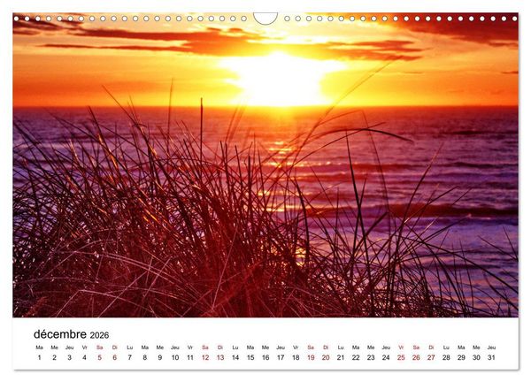 Produktbild: Dunes et mer - Une exp&eacute;rience nature (Calendrier mural 2026 DIN A3 vertical), CALVENDO calendrier mensuel
