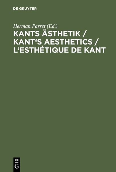 Produktbild: Kants &Auml;sthetik / Kant's Aesthetics / L'esth&eacute;tique de Kant