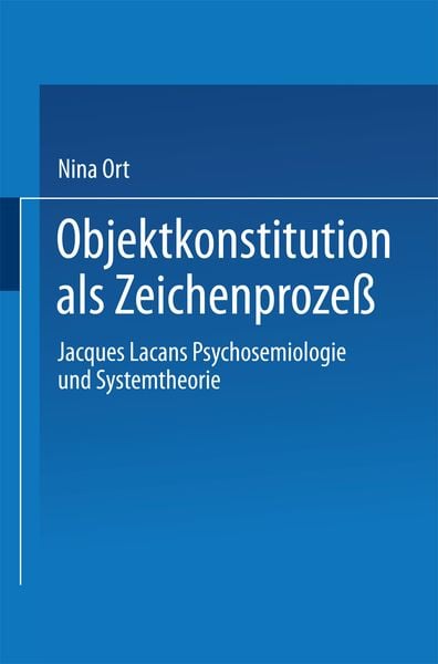 Produktbild: Objektkonstitution als Zeichenproze&szlig;