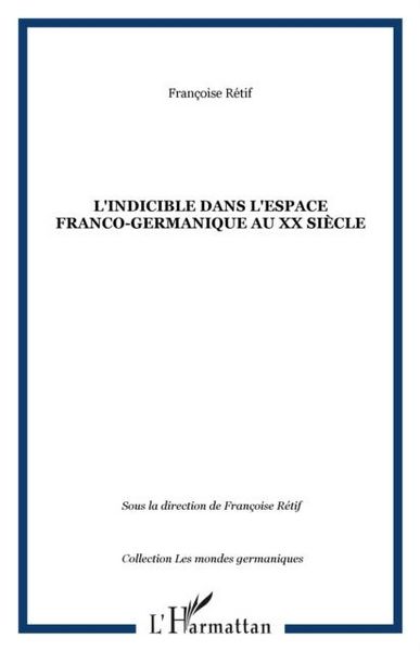 Produktbild: L'indicible dans l'espace franco-germanique au XX siecle