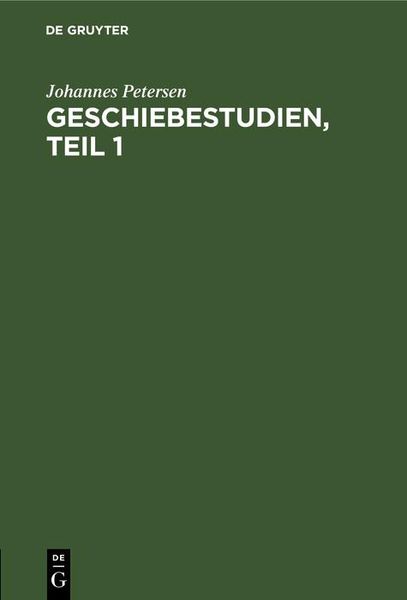 Produktbild: Geschiebestudien, Teil 1