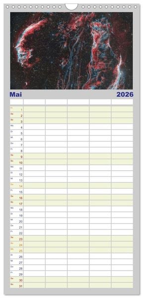 Produktbild: Familienplaner 2026 - Deepsky 2026 mit 5 Spalten (Wandkalender, 21 x 45 cm) CALVENDO