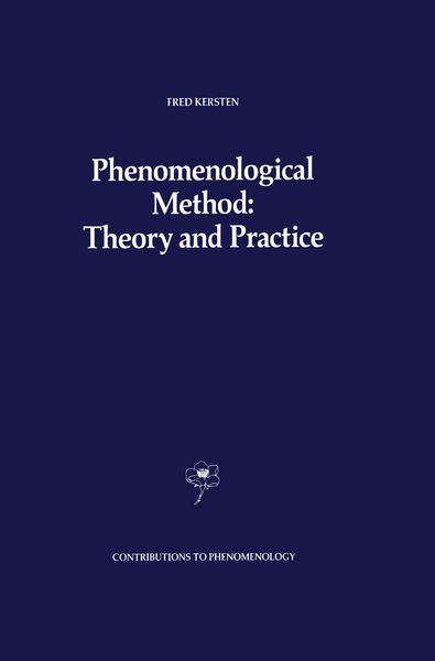 Produktbild: Phenomenological Method: Theory and Practice