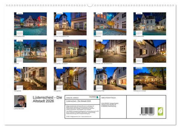 Produktbild: L&uuml;denscheid - Die Altstadt 2026 (hochwertiger Premium Wandkalender 2026 DIN A2 quer), Kunstdruck in Hochglanz