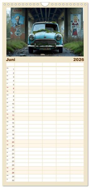 Produktbild: Familienplaner 2026 - Vergessene Legenden mit 5 Spalten (Wandkalender, 21 x 45 cm) CALVENDO