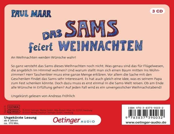 Produktbild: Das Sams 9. Das Sams feiert Weihnachten