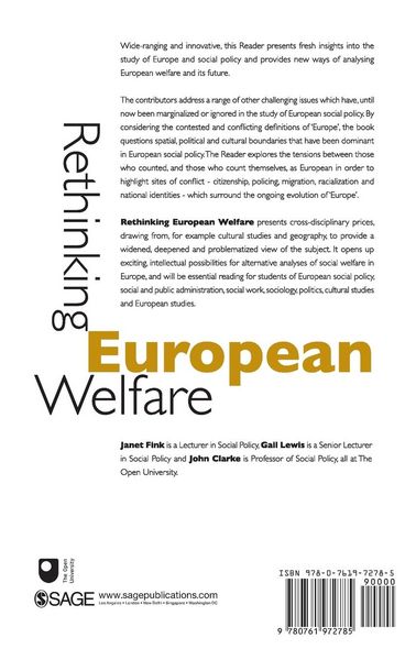 Produktbild: Rethinking European Welfare