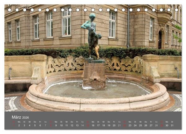 Produktbild: Grosse Brunnen und Wasserspiele in D&uuml;sseldorf (Tischkalender 2026 DIN A5 quer), CALVENDO Monatskalender